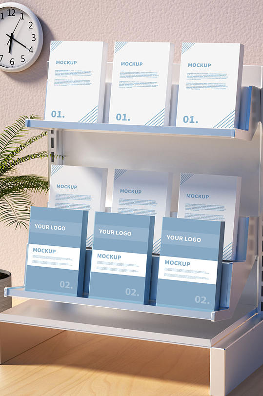 原创C4D场景书籍杂志封面展示样作品集样机-众图网