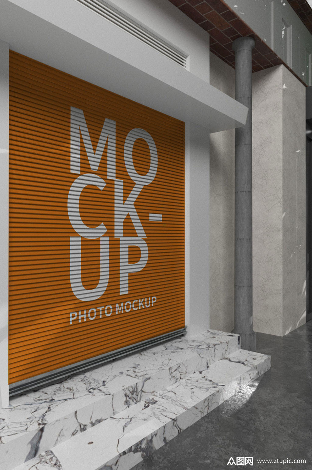 卷帘门样机素材免费下载,本作品是由阿荟荟上传的原创平面广告素材