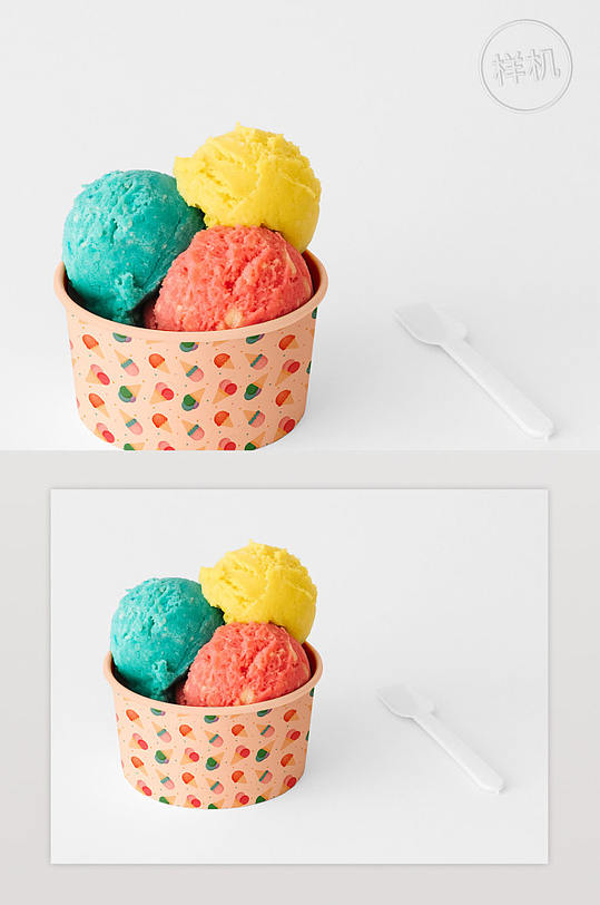 创意冰淇淋模型Psd
