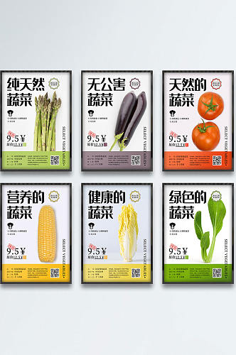 创意蔬菜海报系列6组