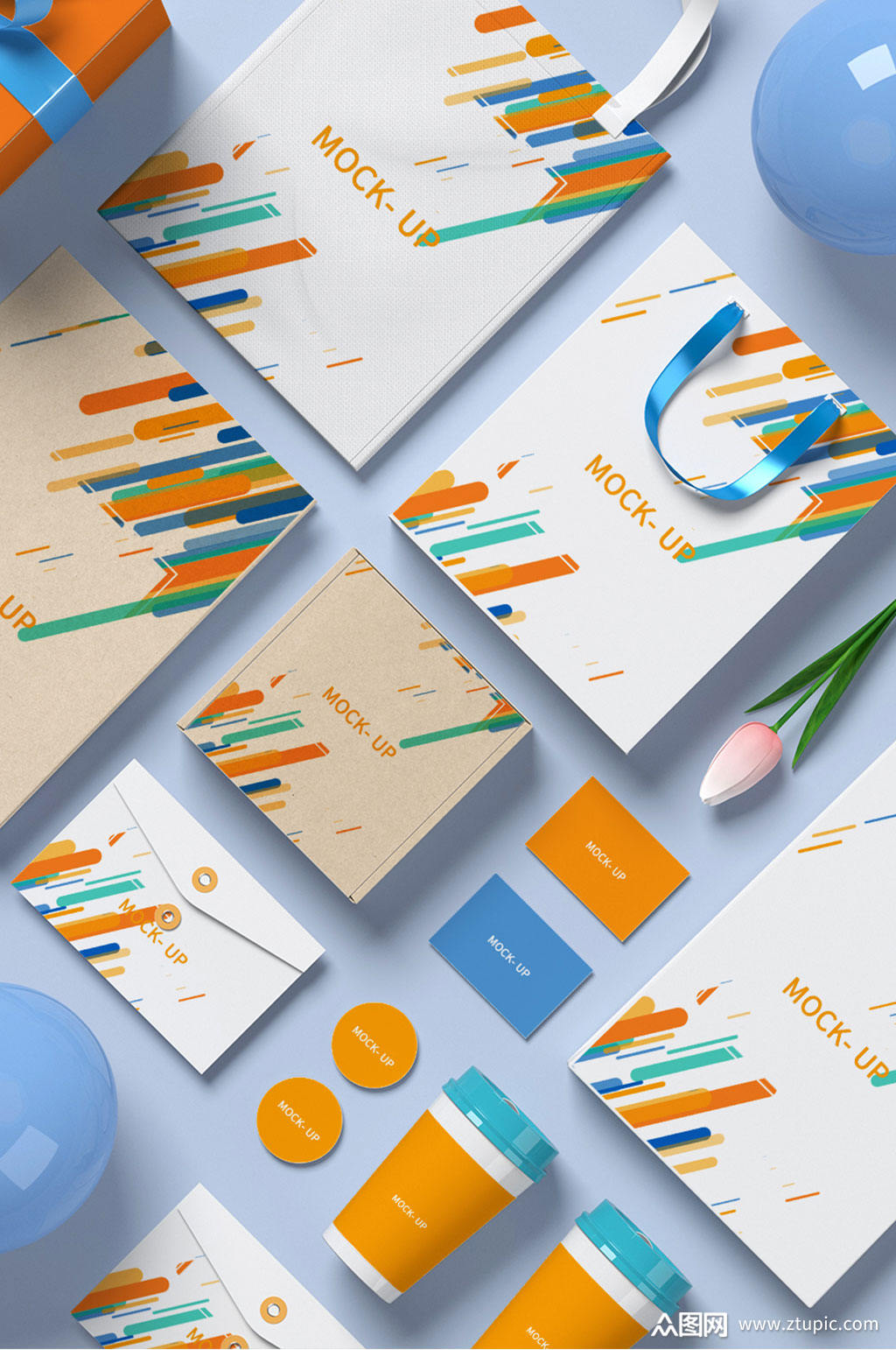 原创3d商场vi包装样机素材