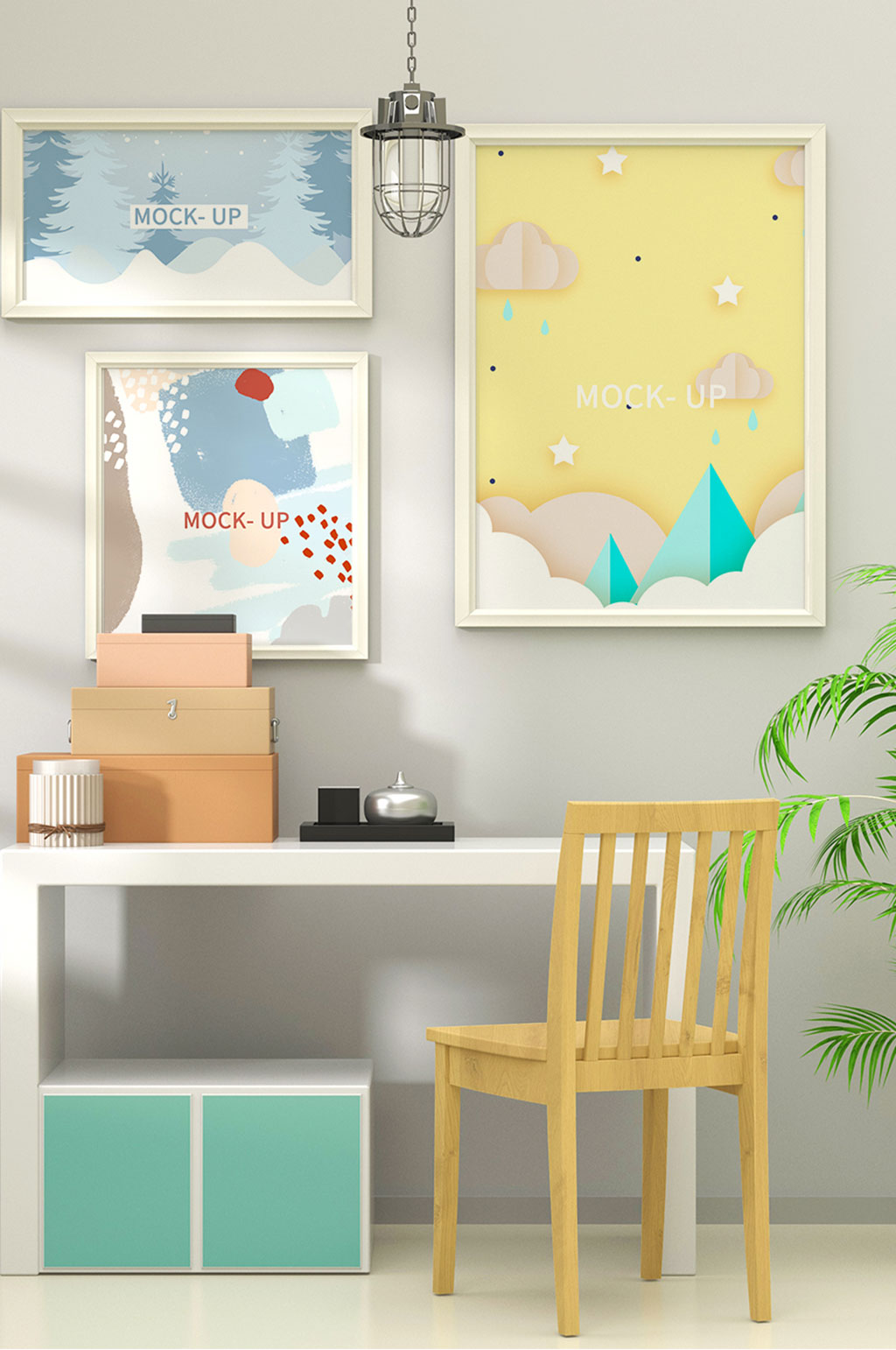 原创3D装饰画样机素材