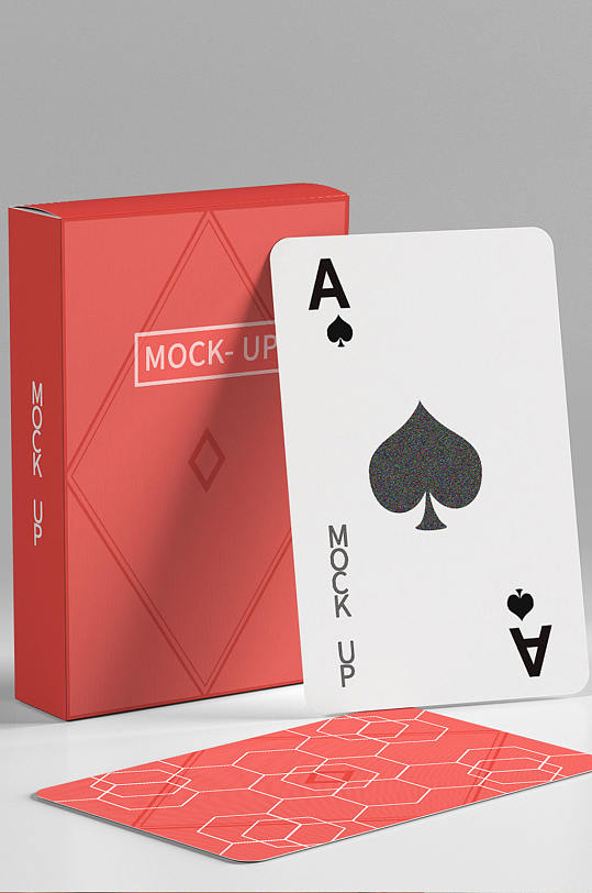 原创3D扑克牌样机-众图网