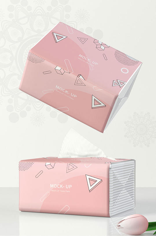 原创3D纸巾包装样机-众图网