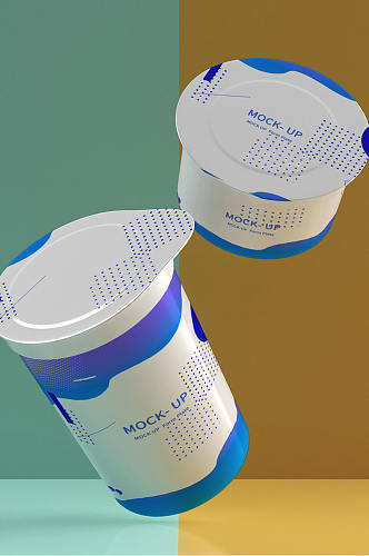 原创3D酸奶盒样机