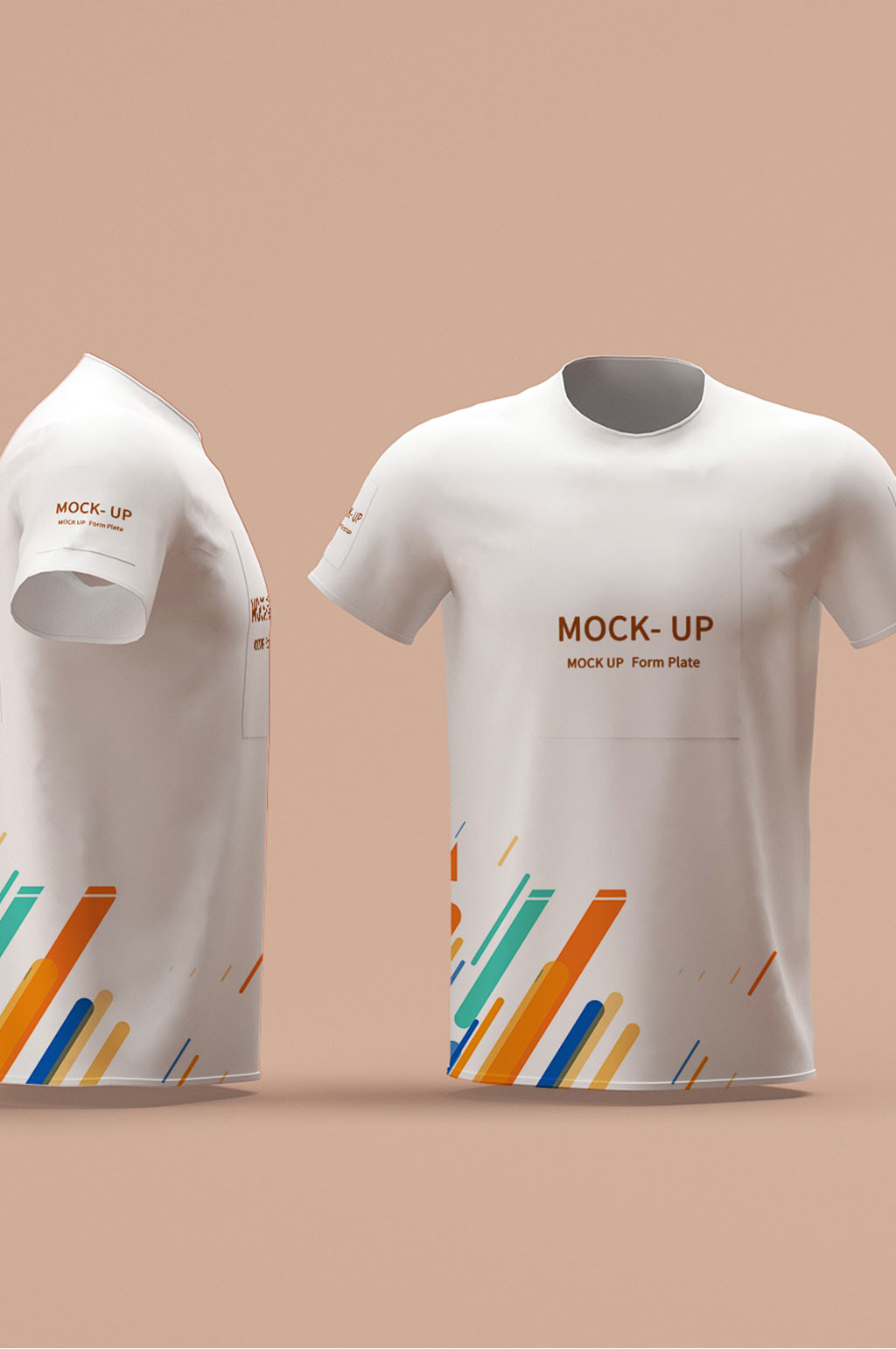 集合3d写实白黑翻领t恤短袖时尚设计文化衫样机模板下载-编号954209