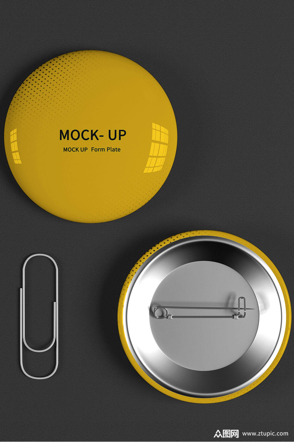 原创3d徽章logo样机 金属胸牌