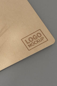 原创布料材质凹印logo样机