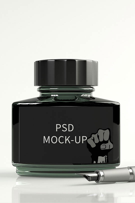 原创3d墨水瓶文具样机