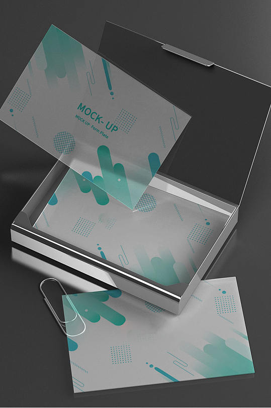 原创3d透明名片样机