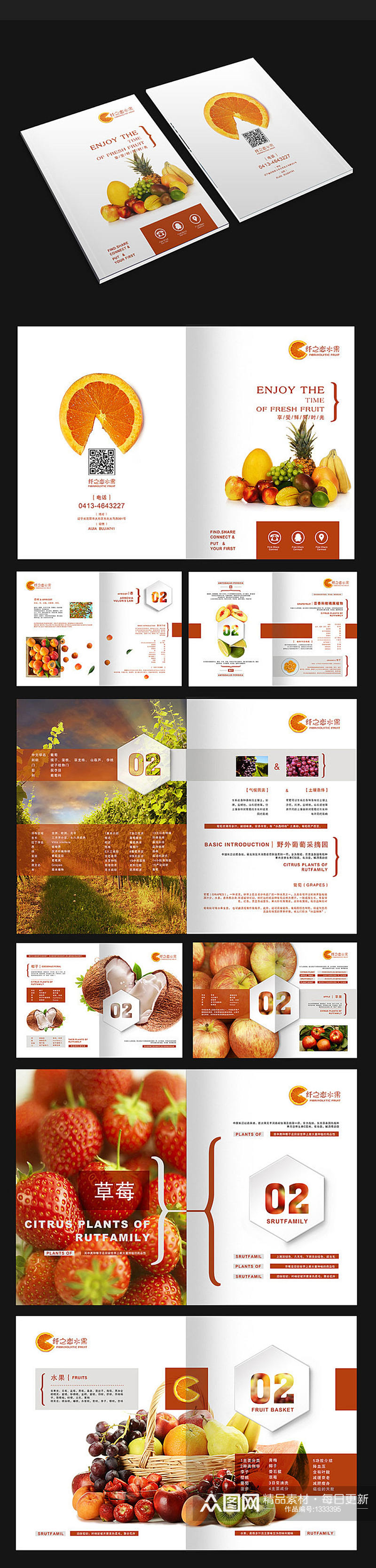 水果清新画册农产品画册设计素材