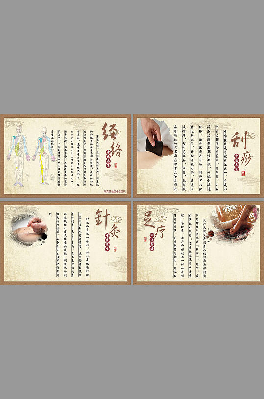 中医针灸 养生展板设计