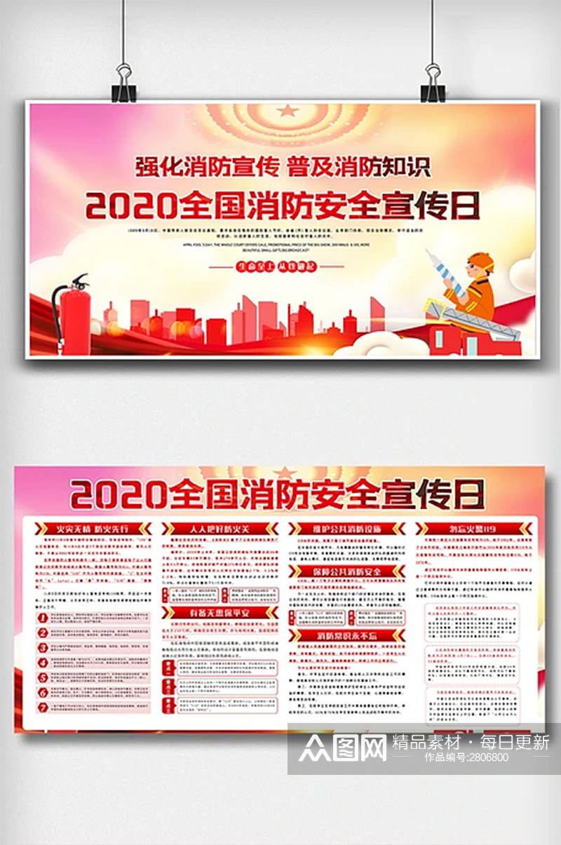 2020全国消防安全宣传日内容展板素材