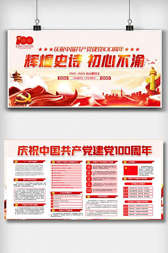 中国共产党成立100周年内容宣传栏