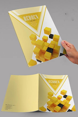 大气黄色商业画册设计