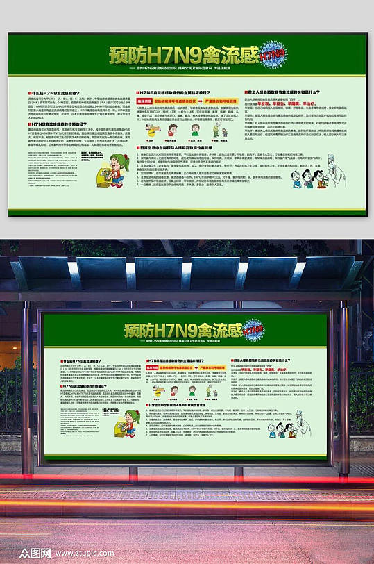 预防h7n9禽流感宣传展板