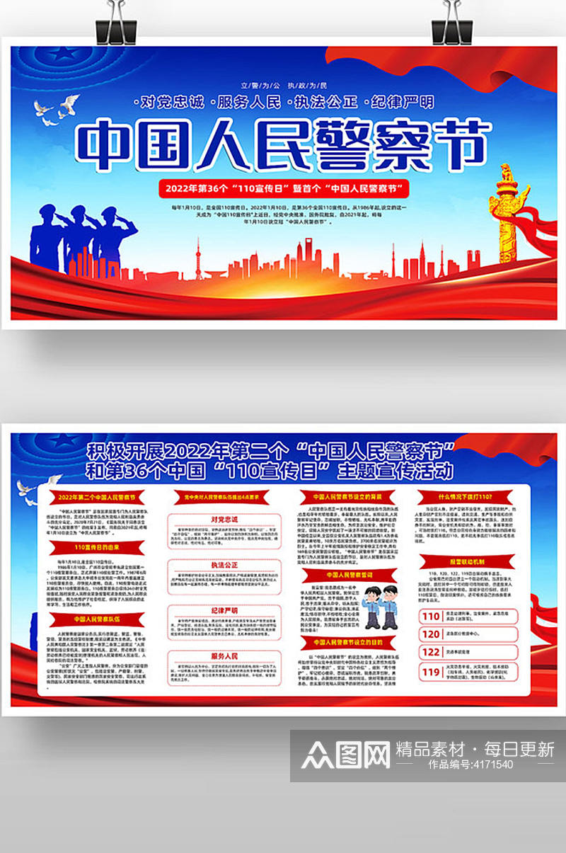 中国人民警察节宣传展板素材