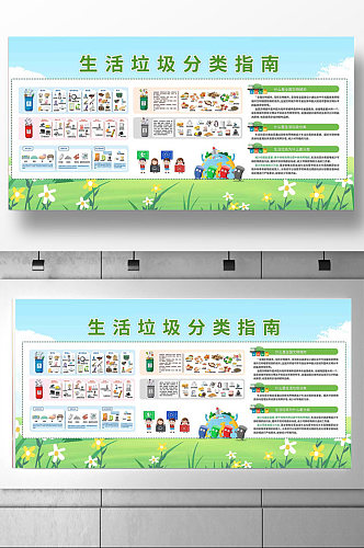 生活垃圾分类投放指南宣传展板