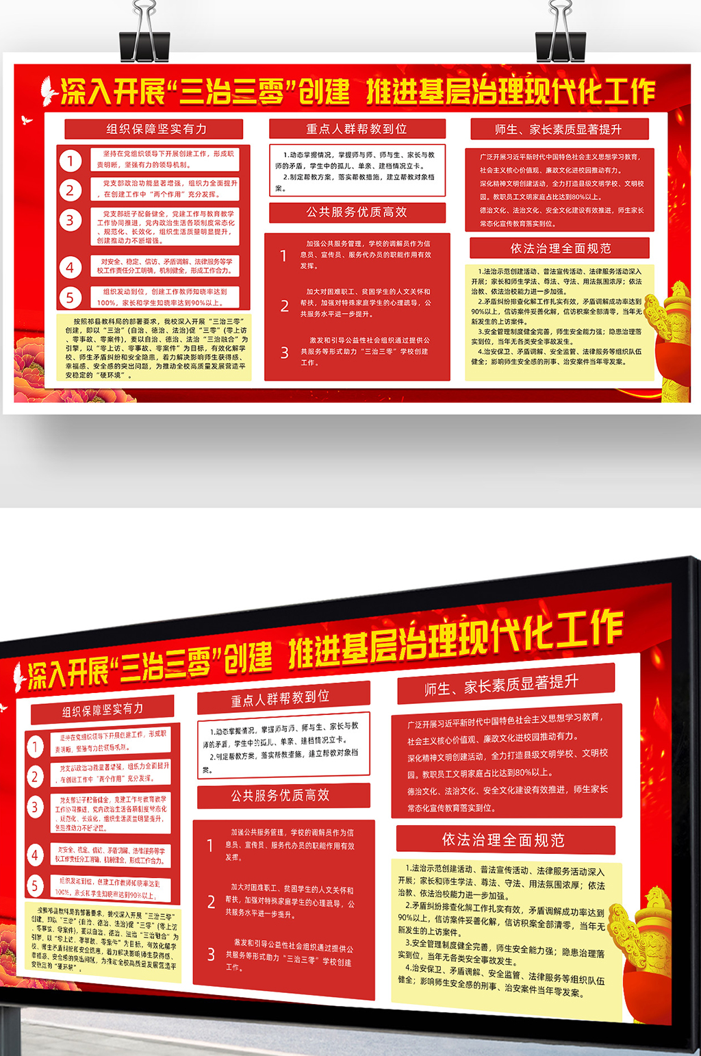开展三治三零推进基层治理社区宣传展板素材