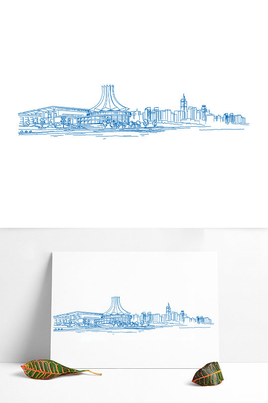 南宁会展中心东盟博览会建筑剪影-众图网