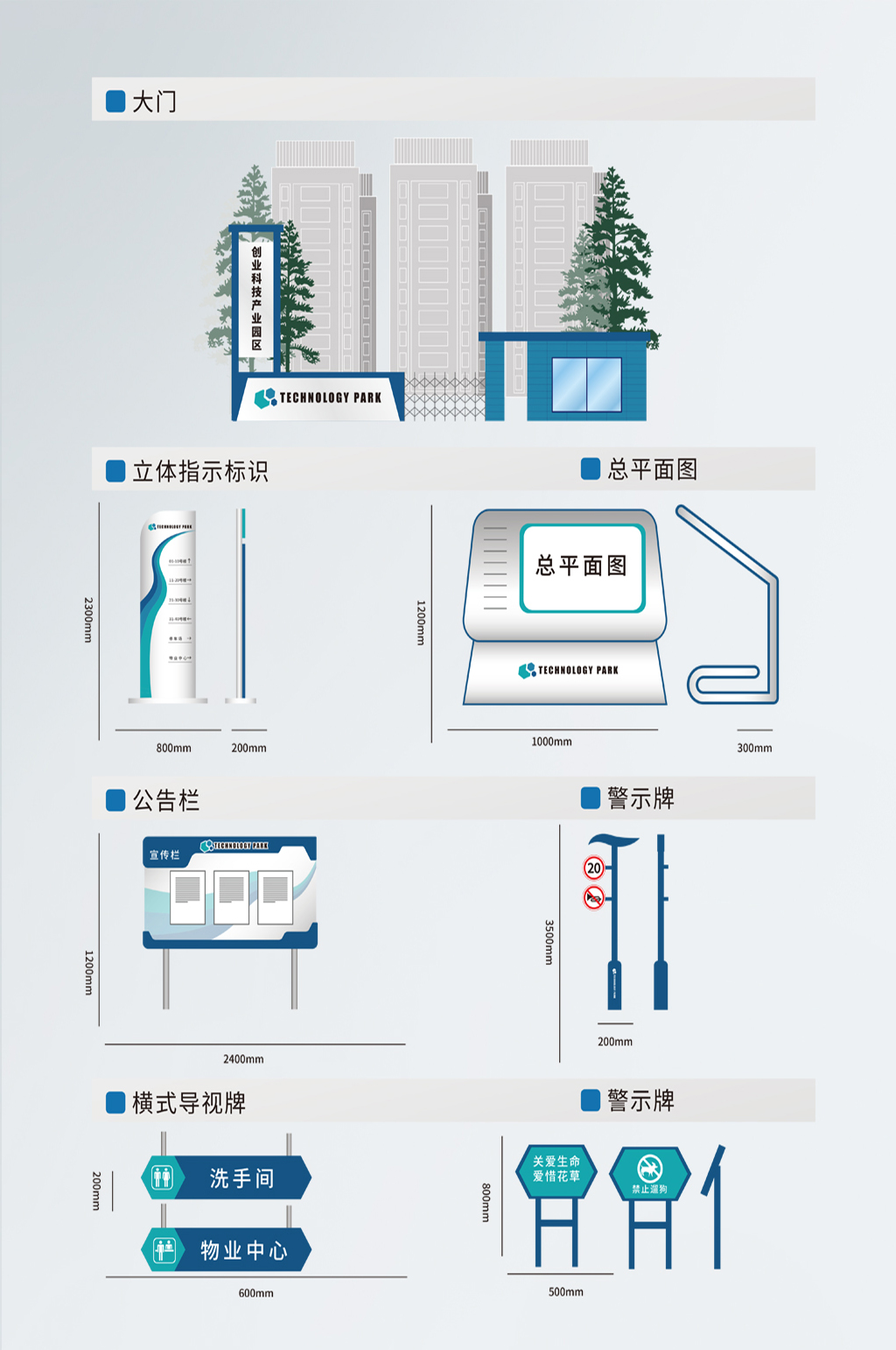 产业园导视科技园导视素材