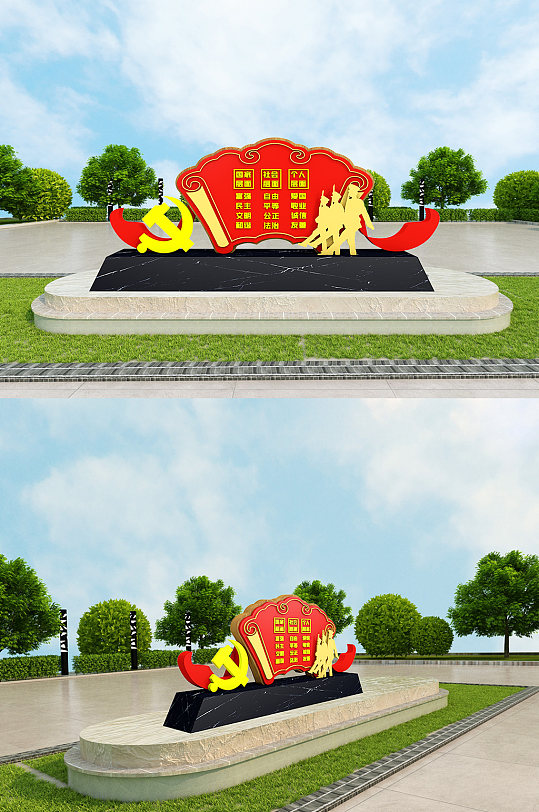 党建雕塑核心价值观 红军雕塑-众图网