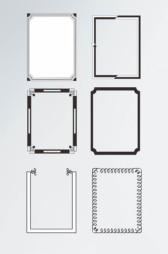 简约边框cdr矢量欧式古典复古