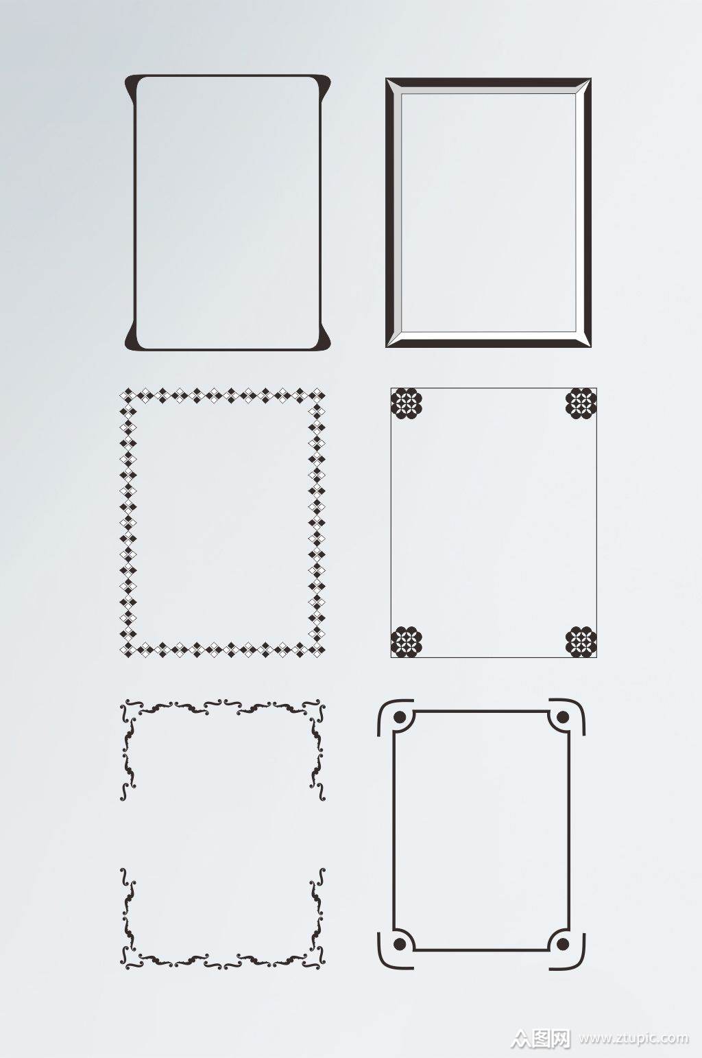 复古欧美边框简约时尚简洁边框