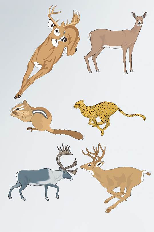 自然动物矢量cdr免扣元素插画