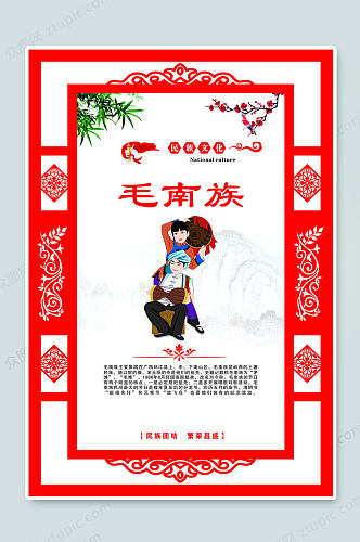 毛南族民族文化展板