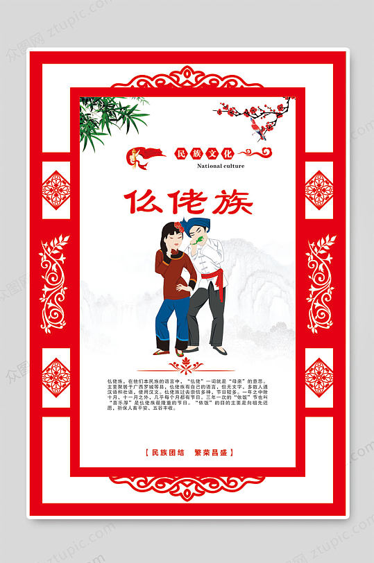 仫佬族民族文化展板