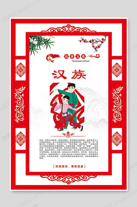 汉族中华民族展板