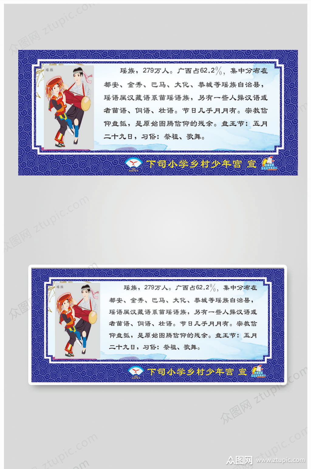 瑶族民族文化展板