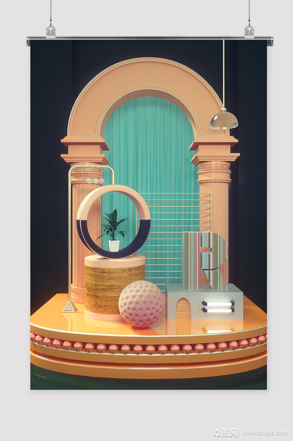 黑色c4d背景素材模板下载-编号307298-众图网