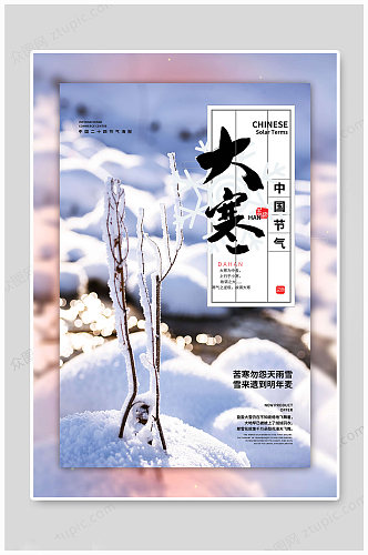 中国节气大寒海报