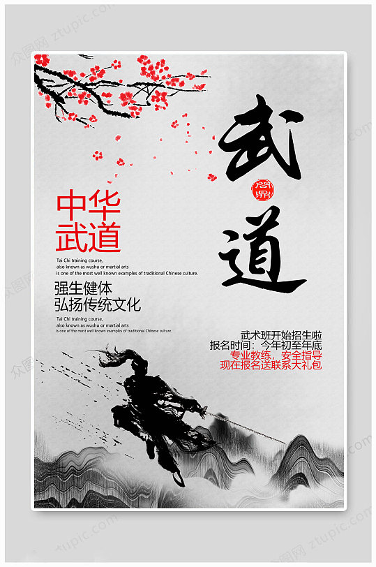 中华武道武术海报