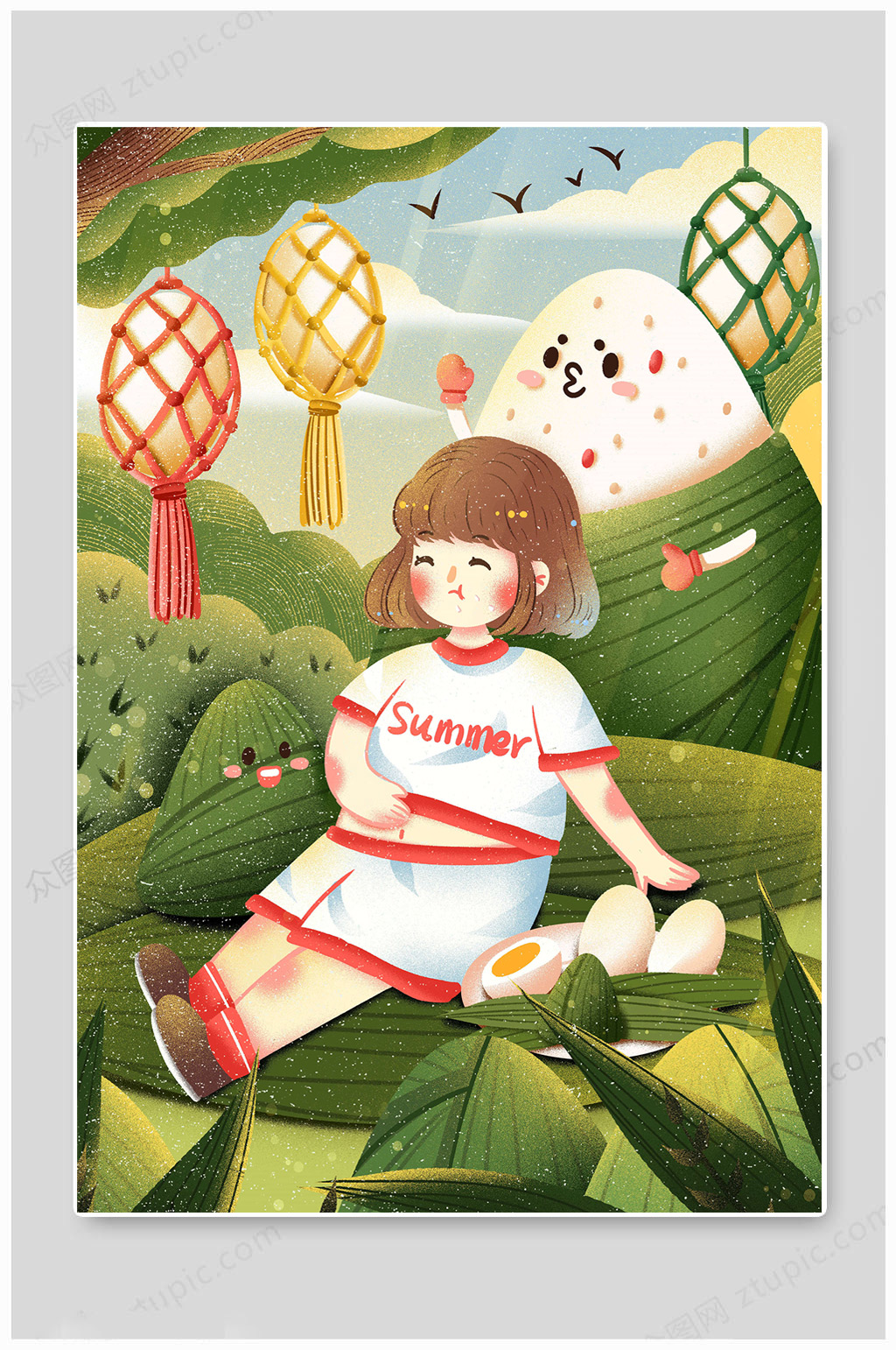 端午节端午插图插画素材
