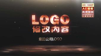 AE模板金色粒子图品汇汇聚LOGO演绎-众图网