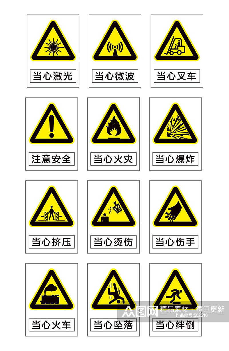 危险标示标志标牌素材