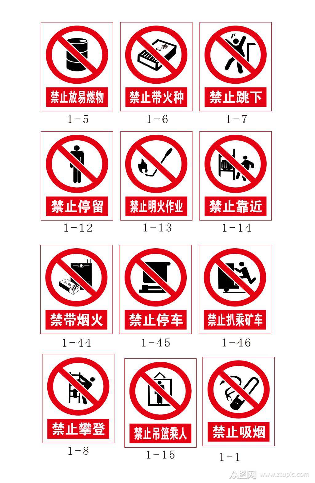 危险标示标志标牌素材