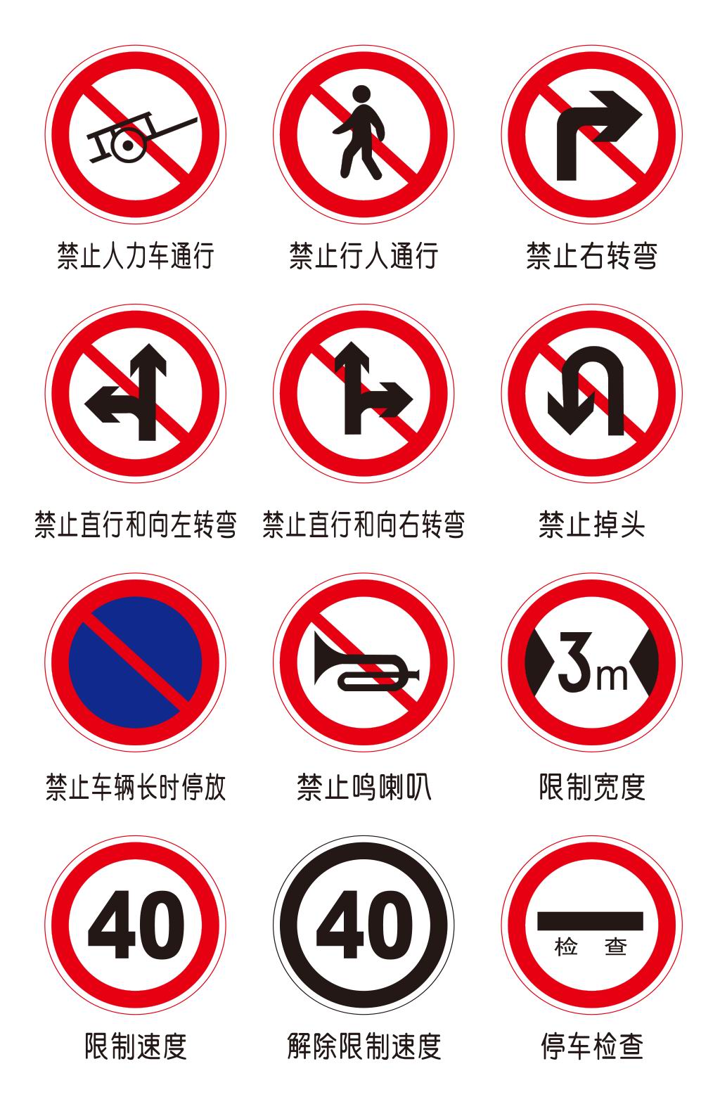 禁止标识标牌展示素材