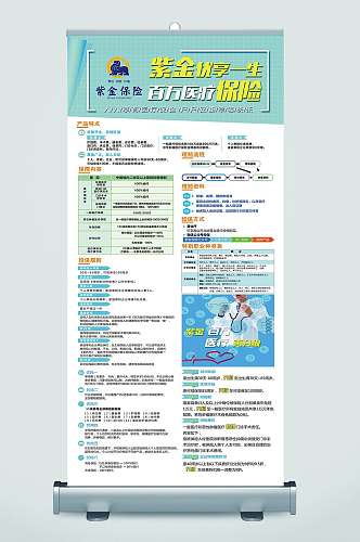保险宣传医疗保险医保展架设计