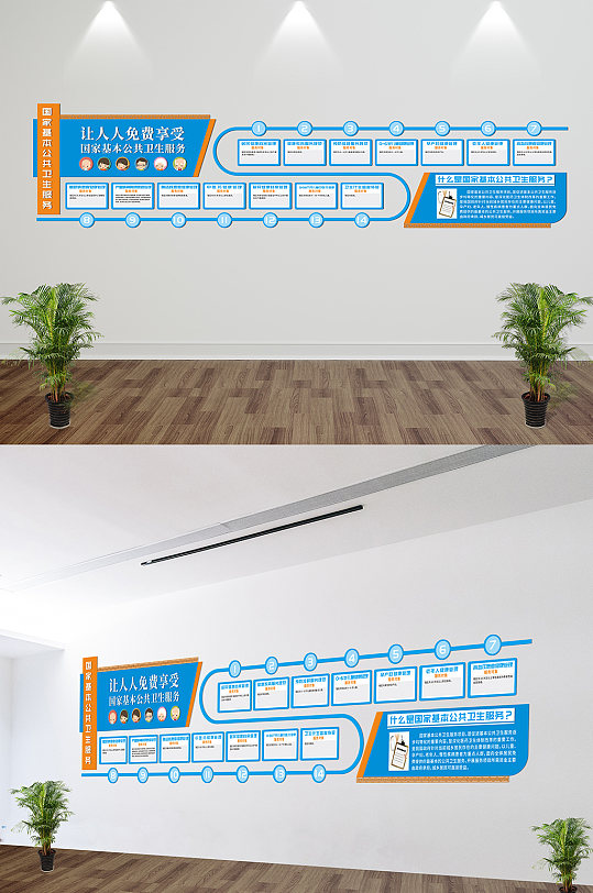 基本公共卫生服务十四项目文化墙公共卫生服务形象墙-众图网