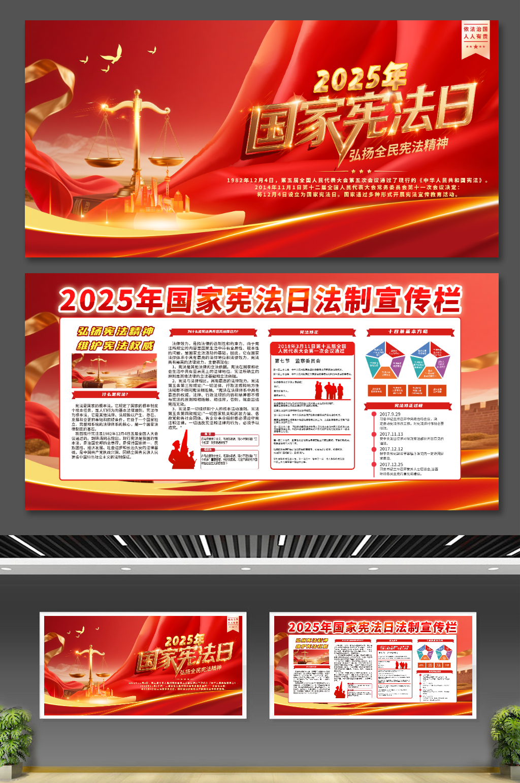 2025年国家宪法日法制宣传日展板素材