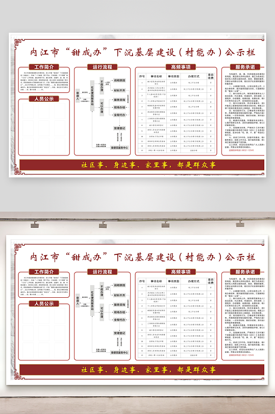 下沉基层建设公示栏-众图网
