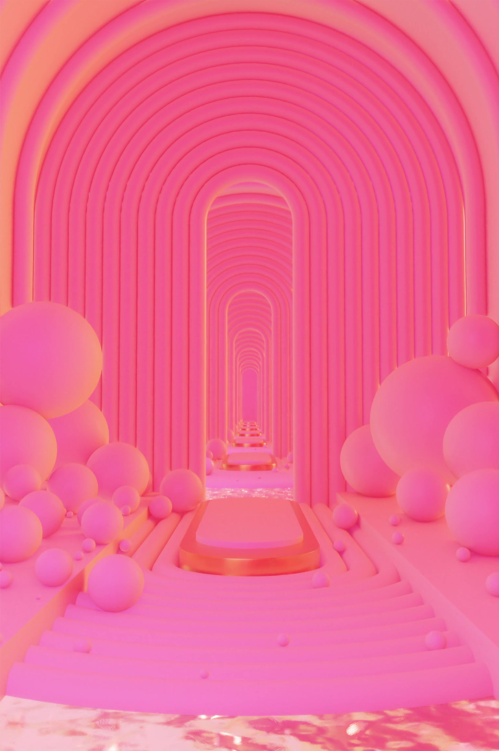 粉色梦幻隧道4k光效素材