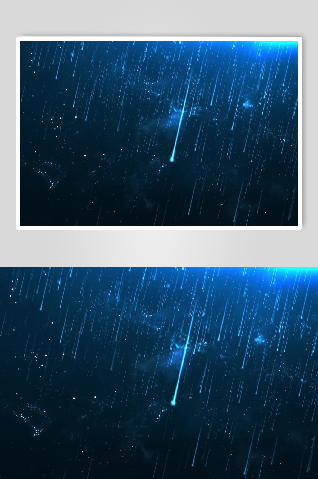 蓝色流星夜空梦幻场景素材