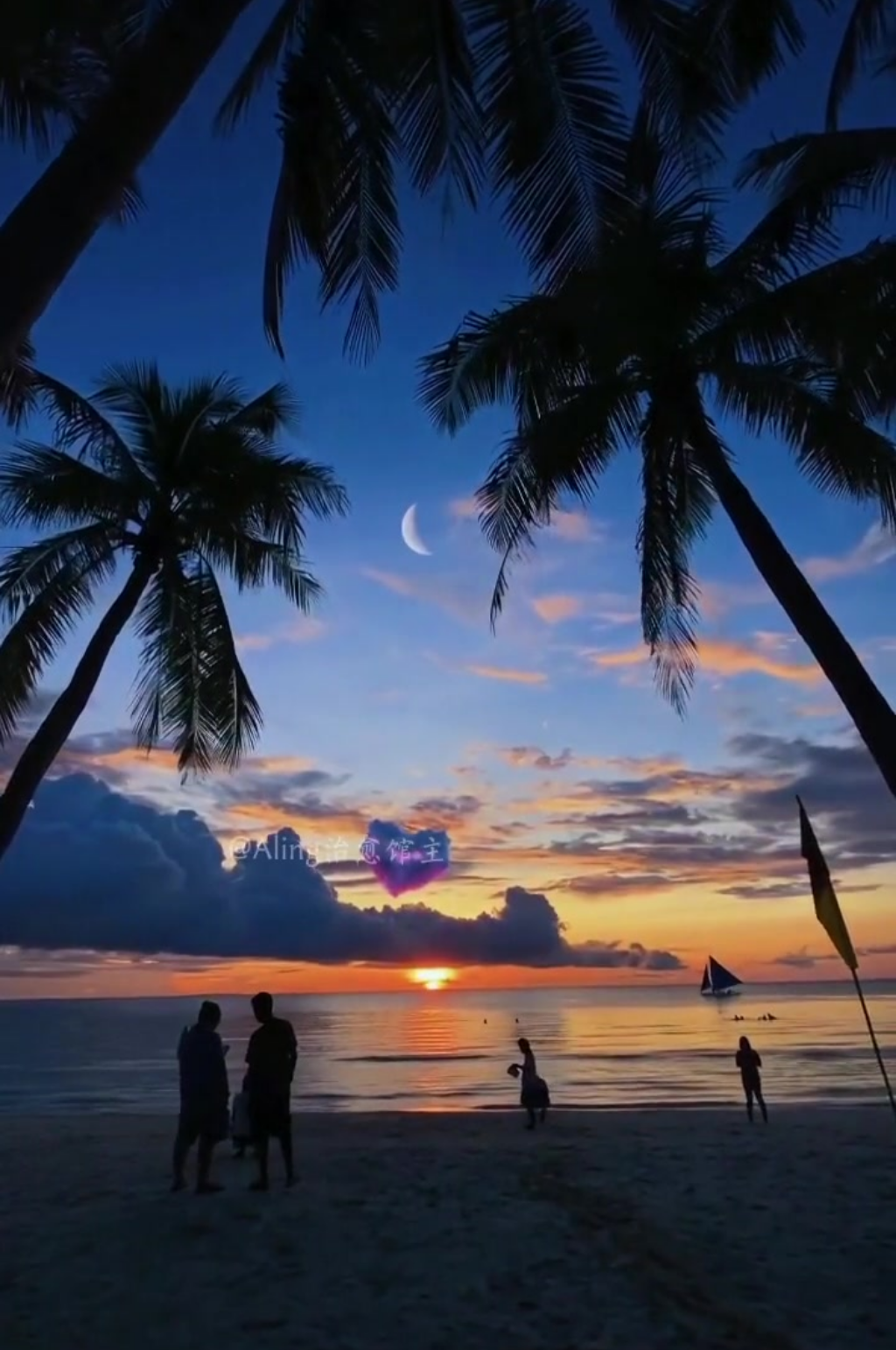 唯美夕阳晚霞彩云景观素材素材
