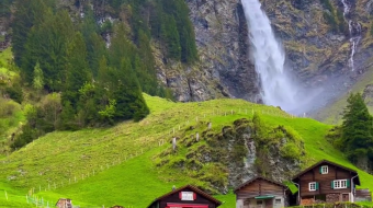 瑞士乡村风景素材视频-众图网