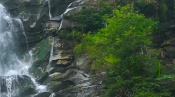 瀑布山水溪流风景素材-众图网